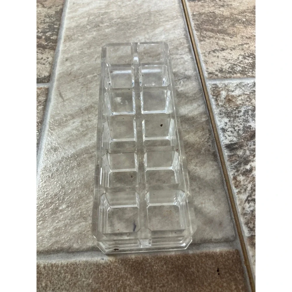 Clear Acrylic Lipstick Organizer 12 Slot Makeup Tray Cosmetic Storage Holder